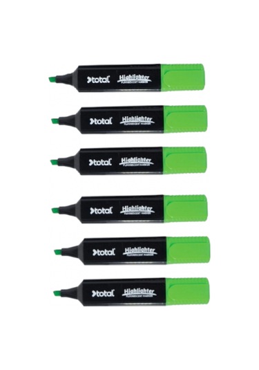 Total Fosforlu Kalem Yeşil 6 Adet Yeşil