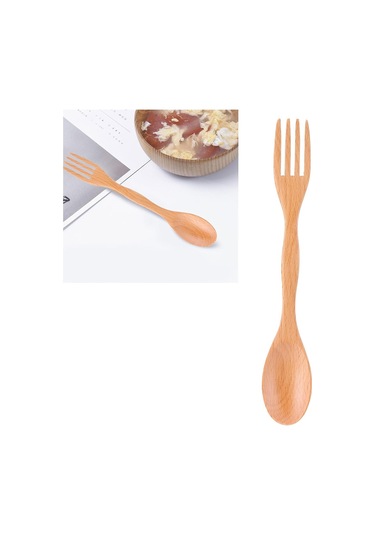 Kayın Ağacından Entegre Kaşık Çatal, İki Bir Arada Sofra Takımı, Mutfak, Ev, Restoran Ve Açık Hava İçin Çok Yönlü Gereç Seti. Diğer