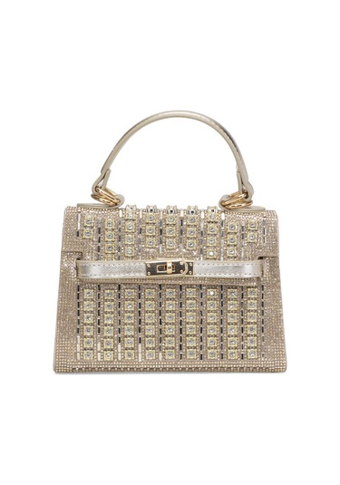 Guja 25yg585 Kadın Taşlı Abiye Çanta Altın Altın