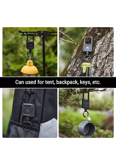 Pazly Dayanıklı Zincirli Çekmeli Anahtarlık - Uzun Bileklik, Manyetik Karabina, Çinko Alaşım, Çok Renkli, Anahtar & Araba Anahtarı İçin Çok Renkli