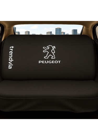 Peugeot Uyumlu Ön Arka Koltuk Kılıfı Penye Servis Kılıfı Oto Koruma Seti Siyah