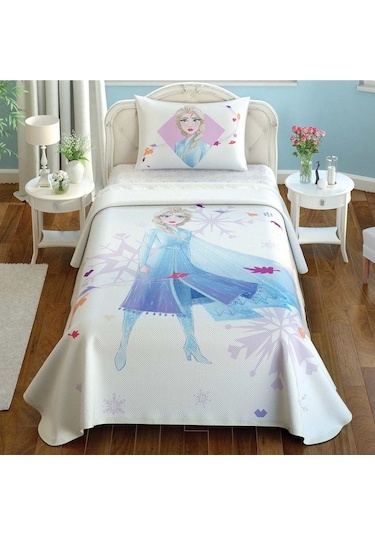 Taç Frozen 2 Elsa Tek Kişilik Pike Takımı 120x200