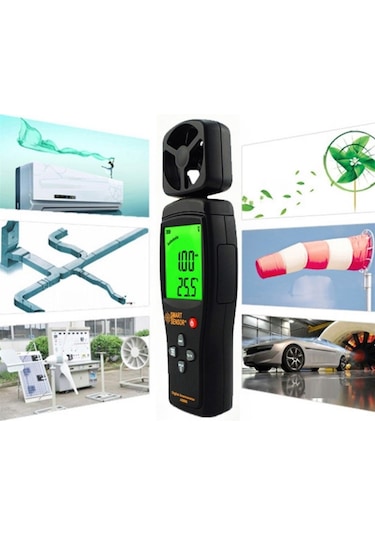 Smart Sensor As 806 Rüzgar Hızı Ve Sıcaklık Ölçer Anemometre N11.251
