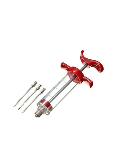 Trendooze Siyah Gıda Sınıfı Barbekü Et Şırıngası - Dış Mekan Lezzet Enjektörü