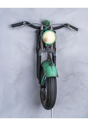 Road Rage Duvar Lambası Retro Motosiklet Ön Tekerlek Tasarımı-179