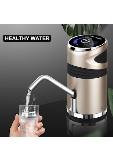 Leezsing Otomatik Elektrikli Su Pompası Dağıtıcısı Galon Şişe İçme Anahtarı Usb Şarjlı İçme Suyu Pompası Ev Ofis İçin Diğer