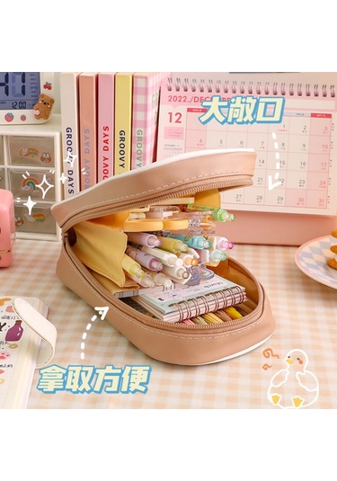 Honmex Özel Tasarım Transparent Çocuk Kalem Kutusu - Geniş Hacimli, Dayanıklı Materyal, Ins Stili, Mavi Köpek Desenli Ders Çantası Gümüş