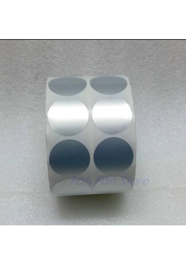 Es Barkod Boş Gümüş Renk Etiket 30mm Çap Etiket