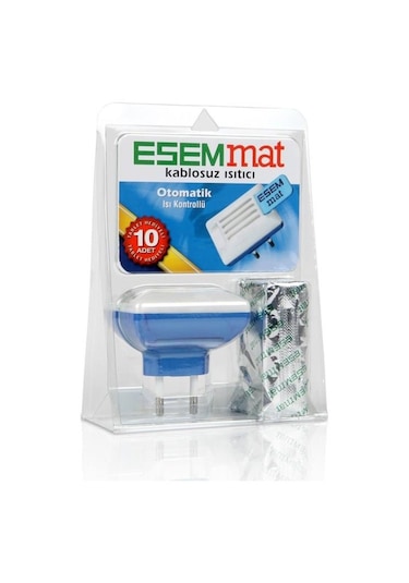 Esemmat kablosuz ısıtıcı sinek kovucu cihaz 10 yedek tablet set (ısı lu)