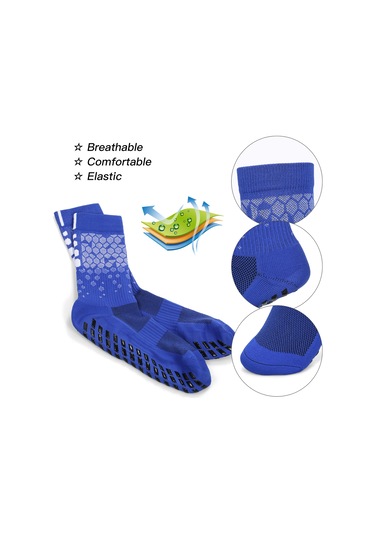 Tenfowee 3 Çift Futbol Çorabı - Honeycomb Desenli, Bambu Tabanca, 38-45 Numara, Tam Beyaz Çok Renkli