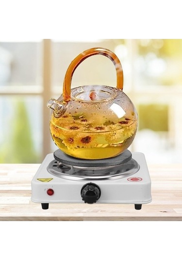 Gq Elektrikli Soba, 1000 W Taşınabilir Tek Brülör Tezgah Sıcak Altın - Gümüş