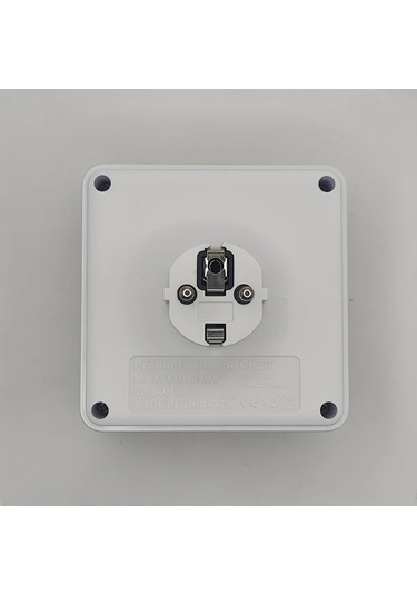 Beyaz 2500w Güç Şeridi Eu Fiş Prizi 2 Soketli Multitap Duvar Tipi Güç Şeridi Uzatma Kablosuz, 2 Usb & 1 Type-c Portlu