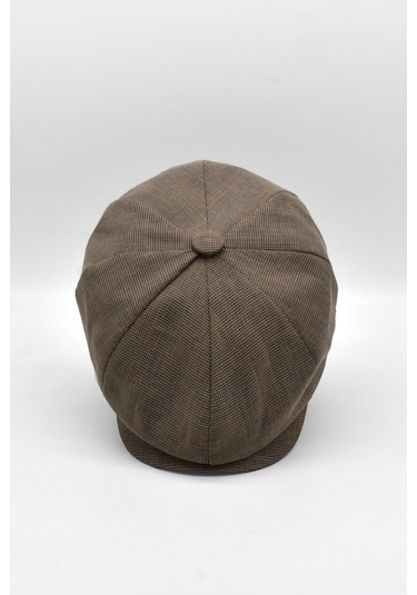 Erkek İngiliz Newsboy Kasket Kahve Driver Şapka - Standart Kahverengi