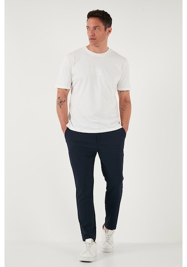 Buratti Streç Regular Fit Normal Bel Düz Paça Jogger Erkek Pantolon Cf25617953 Lacivert