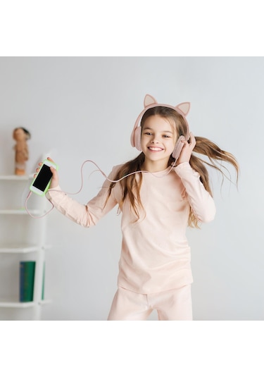 Polosmart Fs113 Kablolu Mikrofonlu Stereo Kulak Üstü Kulaklık Pembe