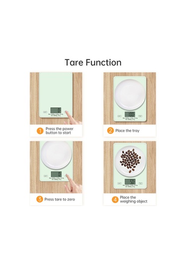 Reedark Beyaz Ev Ofis Kullanıma Uygun Dijital Terazi, Hassas Sensör, Cam Platform, Usb Şarjlı, Çok Birimli Ölçüm Çok Renkli