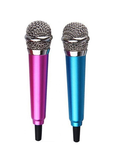 İphone Uyumlu Android İçin Standlı 3,5 Mm Mini Kondenser Mikrofon Telefon Karaoke Mikrofonu