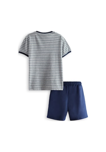 Denokids Erkek Çocuk Basic T-shirt Şort Takım Renkli Çok Renkli