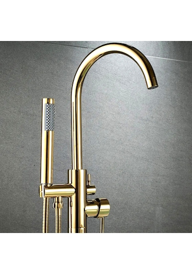 Fause Ayaklı Yerden Küvet Bataryası Adonis Altın Gold Kkb105-G Altın