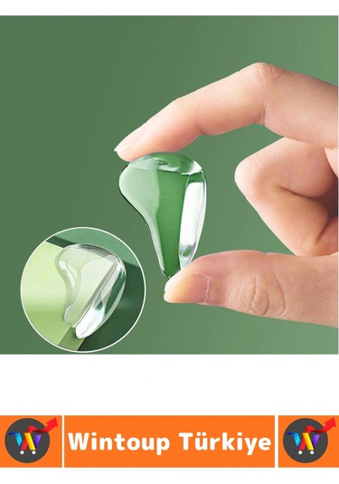 Pratik Çocuk Bebek Güvenlik Masa Komodin Mobilya Çarpma Önleyen Silikon Köşe Kenar Koruyucu 8 Adet Çok Renkli