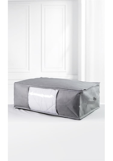 Vedsey Home Organizer Baza Altı Düzenleyici Pencereli Büyük Boy Hurç 70 x 50 x 25 CM Gri