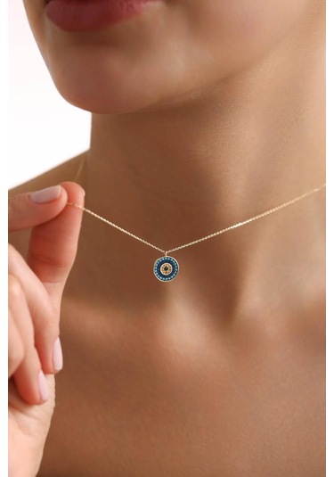 14 Ayar Altın Nazar Kolye