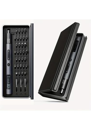 Honeybeeshop 36lı 1 Arada Led Ekranlı Hassas Elektrikli Tornavida Seti Şarj Edilebilir Mini Pil 03nm Mikro Kablosuz Otomatik Dıy Onarım Aracı