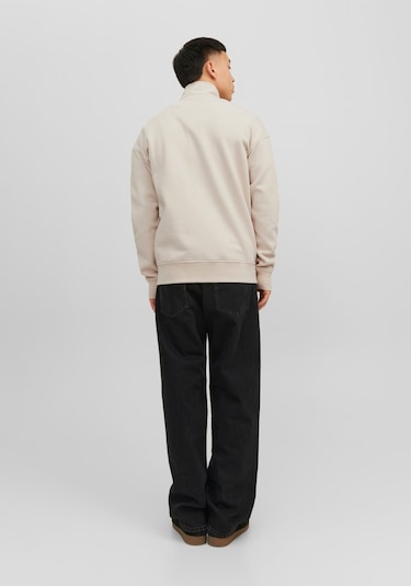 Jack & Jones Dik Yaka Yarım Fermuarlı Sweatshirt - Vesterbro 12241777 Moonbeam Yeşil