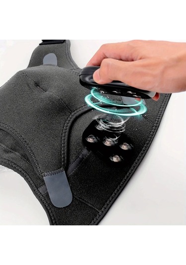 Fochsia Siyah Usb Şarjlı Isıtmalı Diz Masaj Aleti Omuz Dirsek Isıtıcılı Ayarlanabilir Titreşimli Bacak Masajı Altın