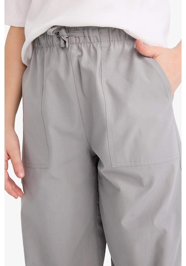 DeFacto Kız Çocuk Paraşüt Jogger Paça Pantolon E0160A825SMGR453 Gri