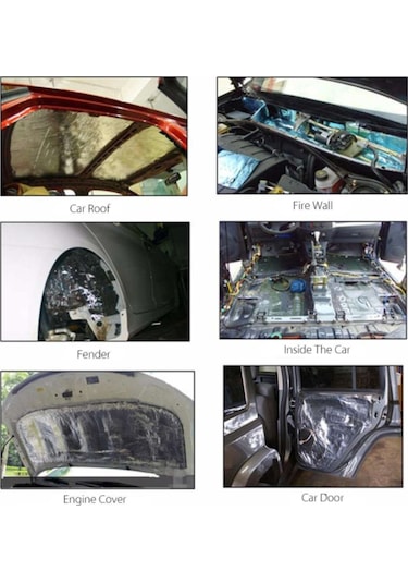 Trself-02 Oto Ses Yalıtım Alüminyum Folyo Kaplı Bantlar Ebatlı