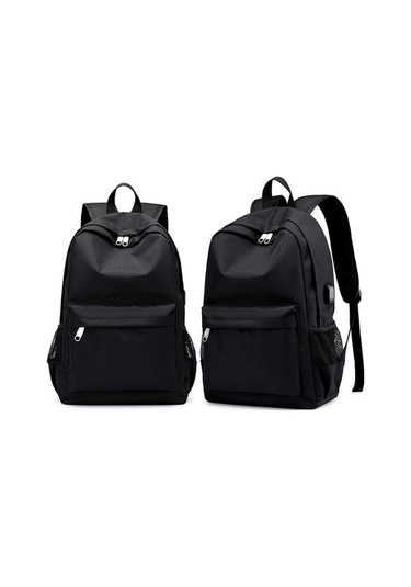 Createtech Wbp1711 Usb Siyah Sırt Seyahat Şarj Rahat Oxford Dizüstü Çantası Lc Kahverengi