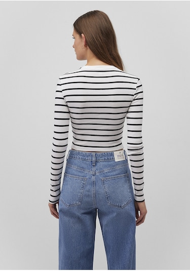 Mavi - Uzun Kollu Siyah Crop Basic Tişört 1612822-85407 Siyah