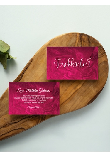 100 Adet Çift Yön Kargo Paketleme Teşekkür Kartı Pytktskk41