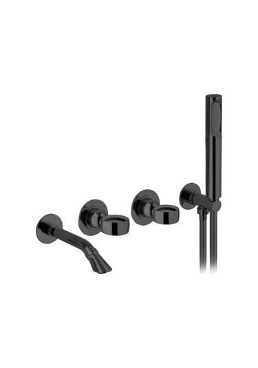 İtalyan Webert Opera Ankastre Banyo Bataryası Elduşlu Mat Siyah Oa860312560 Krom