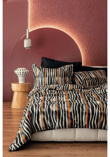 Zephra 210 Tc 83 Tel Dijital Pamuk Saten Nevresim Takımı Aile Seti Çok Renkli