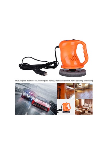Springsun 12v Elektrikli Araba Cila Ve Parlatma Makinesi, Abs Ve Metal, 40w, 2.6m Kablolu, Tüm Otomobiller İçin Bakım Aleti Turuncu