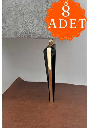 Wings Gold Siyah Mobilya Koltuk Ayağı Chester Komidin Tv Ünitesi Vestiyer Ayağı 21 Cm 8 Adet