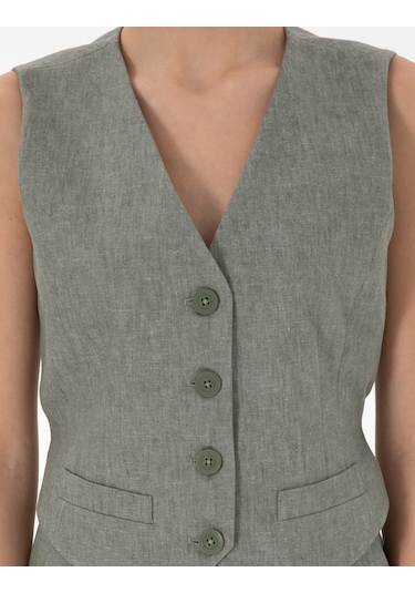 Pierre Cardin Kadın Haki Yelek Dokuma 50306488-vr027 Haki