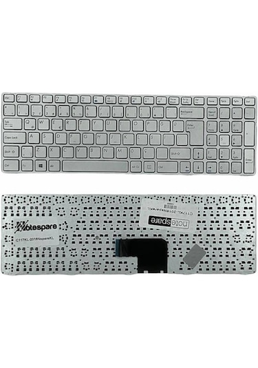 Casper İle Uyumlu C700, C710 Notebook Klavye Gümüş Gri Tr