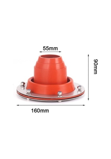 Bloomnest Çadır İçin Jack Kiti Esnek Çatı Silikon Borusu Sızdırmaz Yüksek Isı Dayanıklı Yanık Önleyici Şömine Kırmızı Kırmızı