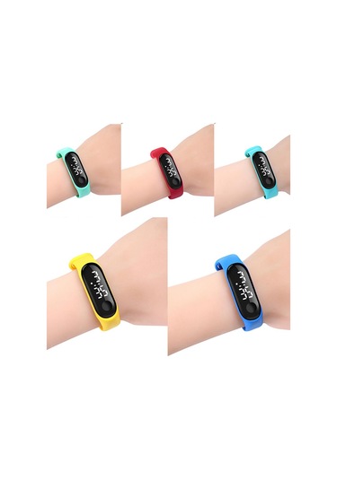 Homyl Led Dijital Saat Lüks Dokunmatik Ekran Silikon Kayış Kol