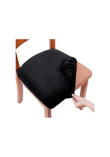 Jms Siyah Kadife Spandex Koltuk Döşemeli  Çıkarılabilir Yıkanabilir Elastik Yastık