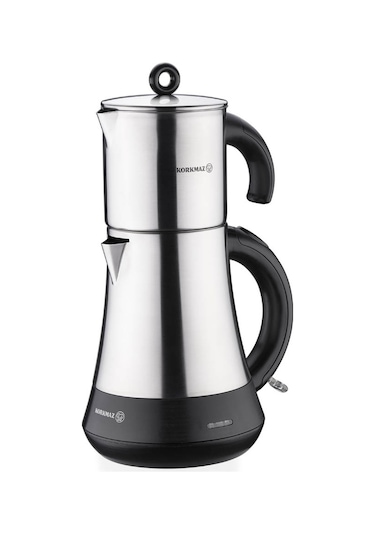 Korkmaz Hasbahçe Elektrikli Çaydanlık Satin-siyah