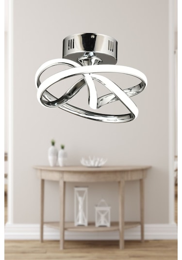Vino Riserva Model Krom Kaplama Metal Salon Mutfak Oturma Yatak Odası Modern Led Plafonyer Avize Krom