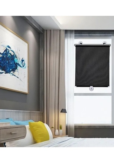 Novahub 58x125 Cm Siyah Desenli Güneşlik Stor Perde, Işık Kontrolü Ve Konfor İçin Mükemmel