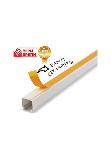 Extra Kendinden Yapışkanlı Merbau Kablo Kanalı 16x16 1 Metre