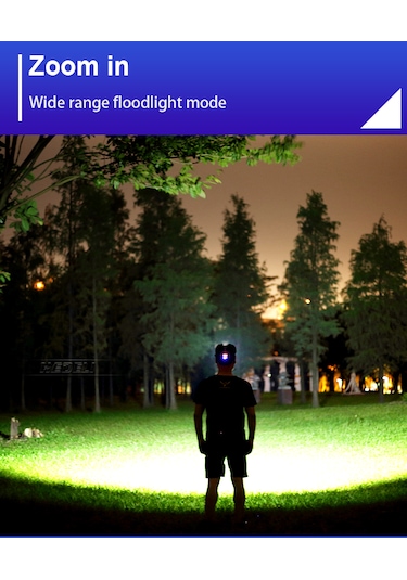 Shufa Led Şarjlı Kafa Feneri Beyaz Ve Mor Sensörlü Siyah