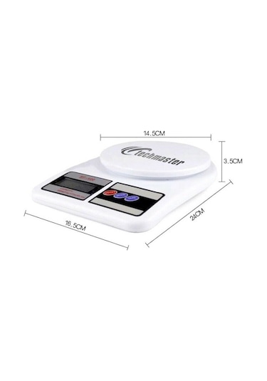 Techmaster LCD Dijital Ekran Hassas Mutfak Tartısı 10 KG