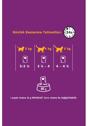 Whiskas Tavuklu Poşet Kedi Yaş Mama 85 G 12x